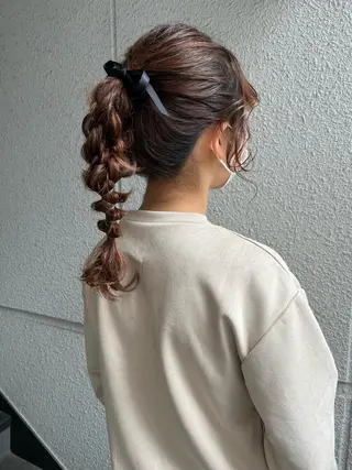 ロング ヘアアレンジ カラーパティシエ facce🌼ikoのヘアスタイル