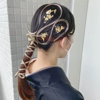 セミロング ヘアアレンジ oggi +KENJE所属・大平 美沙のヘアスタイル