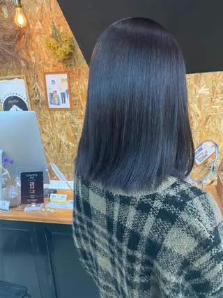 ミディアム カラー ヘアアレンジ メンズ ネイル マツエク・マツパ アイブロウ chapter問屋町 💘小室明華のヘアスタイル