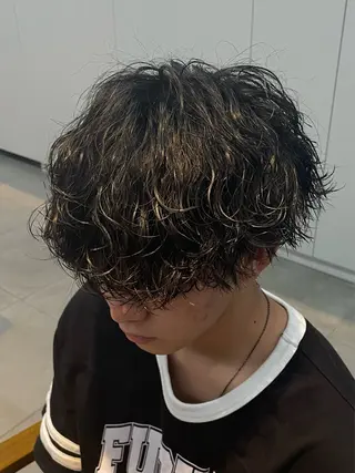 ミディアム パーマ メンズ 辻堂メンズ特化 YU-YAのヘアスタイル