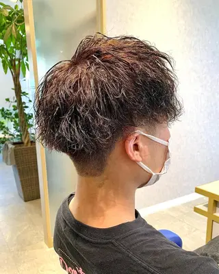 ショート パーマ ヘアアレンジ メンズ men’s salon NOA solte. 【メンズサロン ノアソルテ】所属・メンズパーマ職人 加藤 弘貴のヘアスタイル
