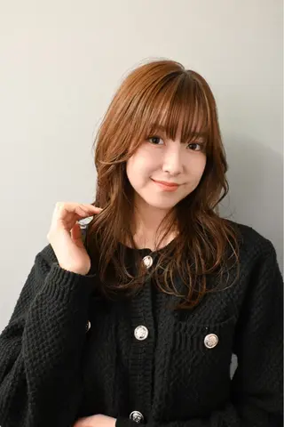 ロング レイヤー/小顔矯正 透明感カラー✨生真のヘアスタイル