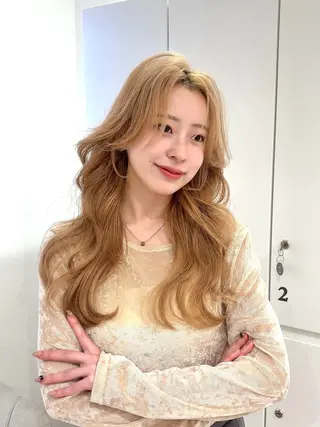 ロング MOMOHA/ 🍑レイヤーカットのヘアスタイル