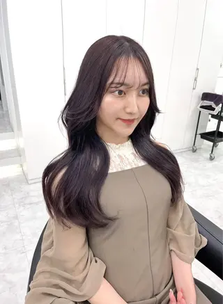 ロング RIKO👼🏻💓 韓国ガーリーのヘアスタイル