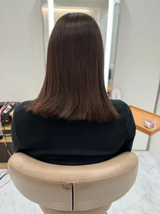 セミロング 濱川響太レディース カットモデルのヘアスタイル