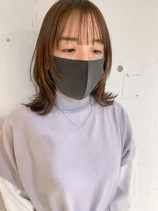 ミディアム カラー ヘアアレンジ yuka .のヘアスタイル