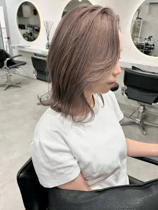 ミディアム カラー 髪質改善will hairdesignのヘアスタイル