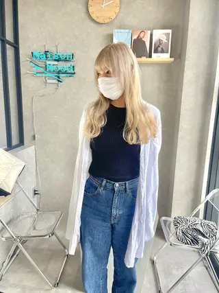 セミロング カラー mood tatemachiのヘアスタイル