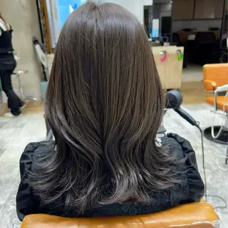 ミディアム カラー 🧡くびれヘア/前髪 顔周り🧡久原結衣のヘアスタイル