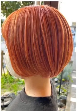 ショート カラー 佐藤 翔空【艶 カラー/縮毛矯正】のヘアスタイル