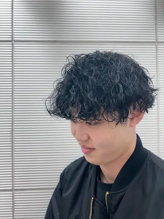パーマ メンズ パーマ/艶カラー/ Rukiaのヘアスタイル