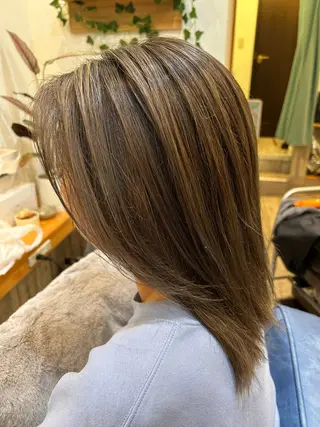 ミディアム カラー Hair salon Orchid所属・✨透明感カラー✨小形 大美✨のヘアスタイル