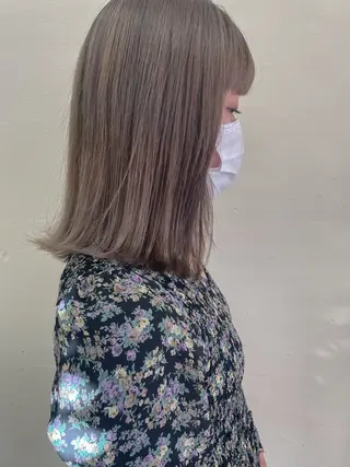 ミディアム カラー 戸丸 絵夢のヘアスタイル