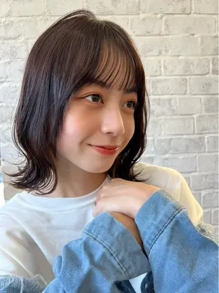 ミディアム 🎧パーソナルケア/ 透明感カラー/ミユのヘアスタイル