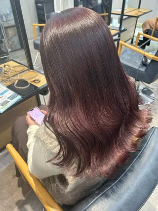 セミロング カラー 韓国×髪質改善カラー 💎hinaのヘアスタイル