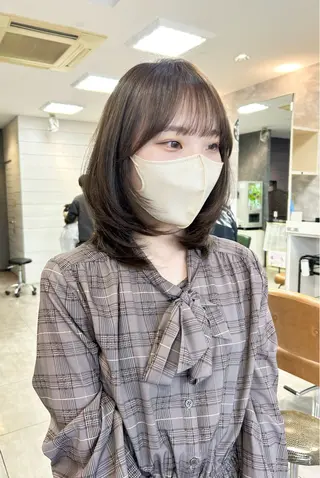 ミディアム 🫧艶髪カラー🫧 森本くるみのヘアスタイル
