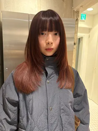 セミロング ウツワ所属・高円寺/loca/ 田中南帆のヘアスタイル