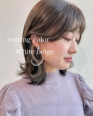 ミディアム カラー インナーカラー/レイ ヤーカット♡/マキシのヘアスタイル