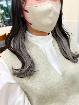 ロング カラー パーマ/ハイライト 💙鶴岡　愛💙のヘアスタイル