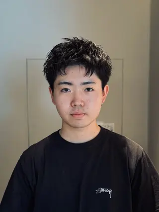 ショート パーマ メンズ スパイキーショート 大人パーマ 丸山のヘアスタイル