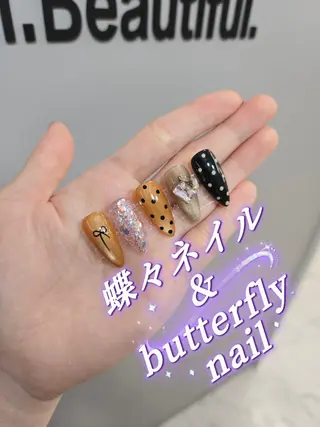 ネイル 蝶々ネイル サロンのネイルデザイン