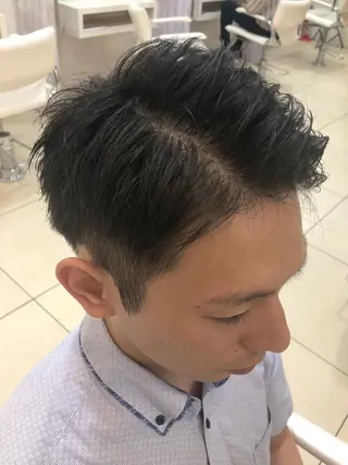 ショート メンズ 韓国風メンズ/毛流れ ヘアなら須田龍世のヘアスタイル
