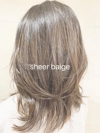 セミロング カラー GO TODAY SHAiRE SALON 梅田店所属・ベージュカラー/ボブ チャネリングカットのヘアスタイル