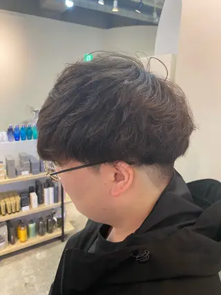 ショート パーマ メンズ パーマ特化/フェザー パーマシャドウ/真生のヘアスタイル