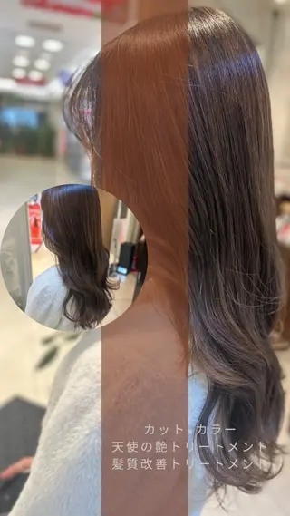 ロング カラー 艶質改善/縮毛矯正 ササキナツミのヘアスタイル