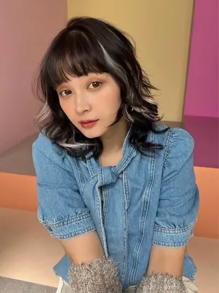 ミディアム カラー 〽️magico/ ウルフDaiki〽️のヘアスタイル