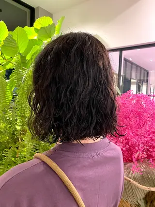 ミディアム パーマ 白木 葵のヘアスタイル