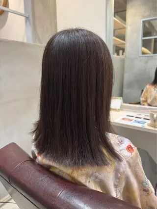 ミディアム カラー ukyo/カラー/ ブリーチ/ハイライトのヘアスタイル