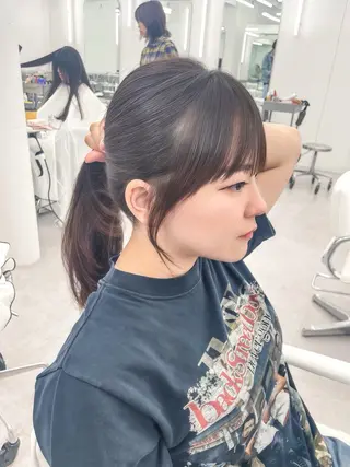 ロング 失敗しない顔まわり× 小顔補正レイヤー難波のヘアスタイル