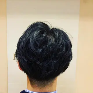 ショート パーマ メンズ ヒロ銀座 バーバーショップ神楽坂所属・ひらお あおとのヘアスタイル