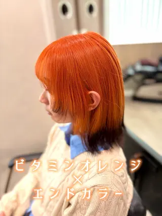 ミディアム カラー 《艶髪質改善》 かのん☽⑅ ˖のヘアスタイル