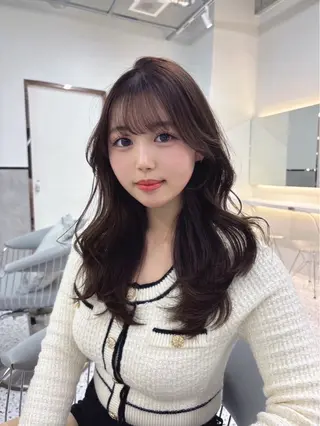 セミロング 髪質改善×韓国ヘアサロン Role 博多【ロール】所属・yui🎀ブリーチ なしWカラー／博多のヘアスタイル