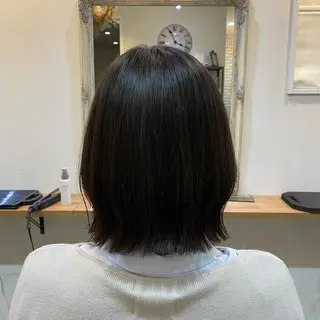 ショート 切りっぱなしボブ 👩🏼ミニボブのヘアスタイル