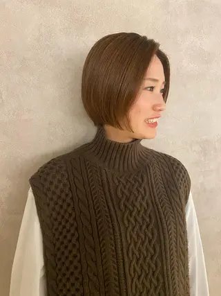 ショート カラー gotoday shiare salon渋谷モディ店所属・大人ヘア/ショート/ ボブ/レイヤーのヘアスタイル