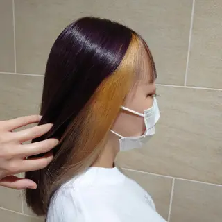 ミディアム カラー 宮本  星羅のヘアスタイル