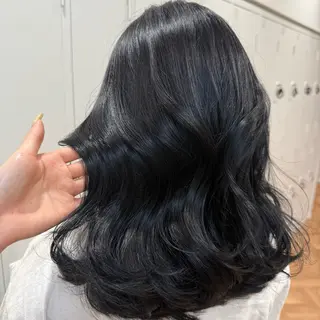 ミディアム カラー ヘアアレンジ キヨミ 韓国レイヤーカットのヘアスタイル