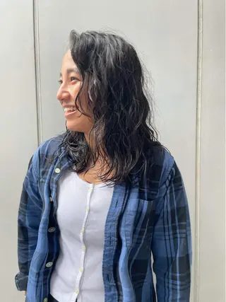 ミディアム パーマ キッズ オトナヘア🌸 harukaのヘアスタイル