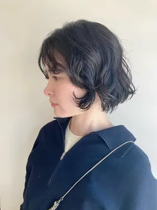 ミディアム パーマ 川間 将彦のヘアスタイル