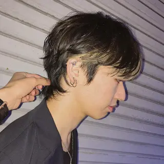 ショート カラー メンズ メンズパーマ/ダウン パーマ/十文字玲音のヘアスタイル