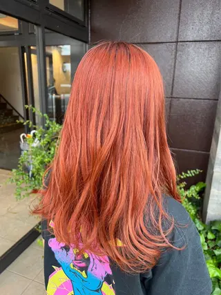 セミロング 赤み消しカラー 🩵かりんのヘアスタイル