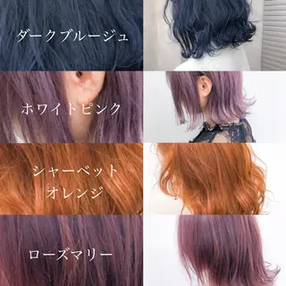 ミディアム カラー ヘアアレンジ 🪞official THREE 横浜🎀のヘアスタイル