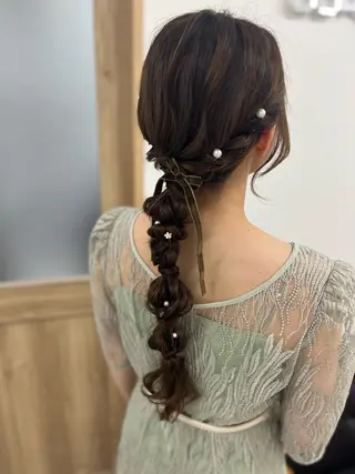 ロング ヘアアレンジ 🫧ぷる艶カラー🫧 Yuubi🦩のヘアスタイル