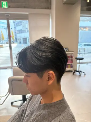 メンズ 💎曲がる縮毛矯正 💎透明感カラーのヘアスタイル