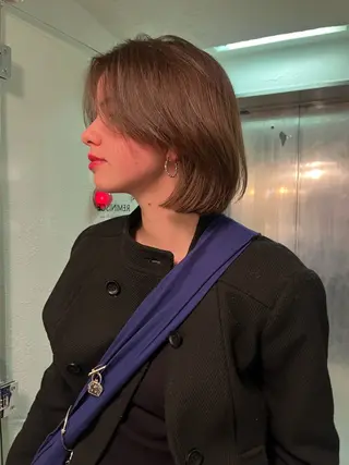 ショート レイヤー/ケアパーマ /ニュアンス/モードのヘアスタイル