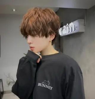 パーマ メンズ 顔まわり/ボブウルフ 🤍愛唯(めい)のヘアスタイル