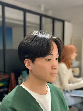 ショート パーマ メンズ 韓国メンズヘア/ ダウンパーマ/歩夢のヘアスタイル